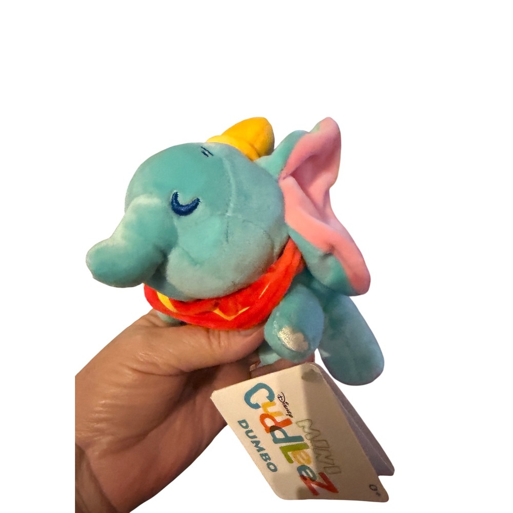 Disney Mini Cuddlez Plush Kids OS Blue Excellent Sleepy Dumbo Elephant Toy